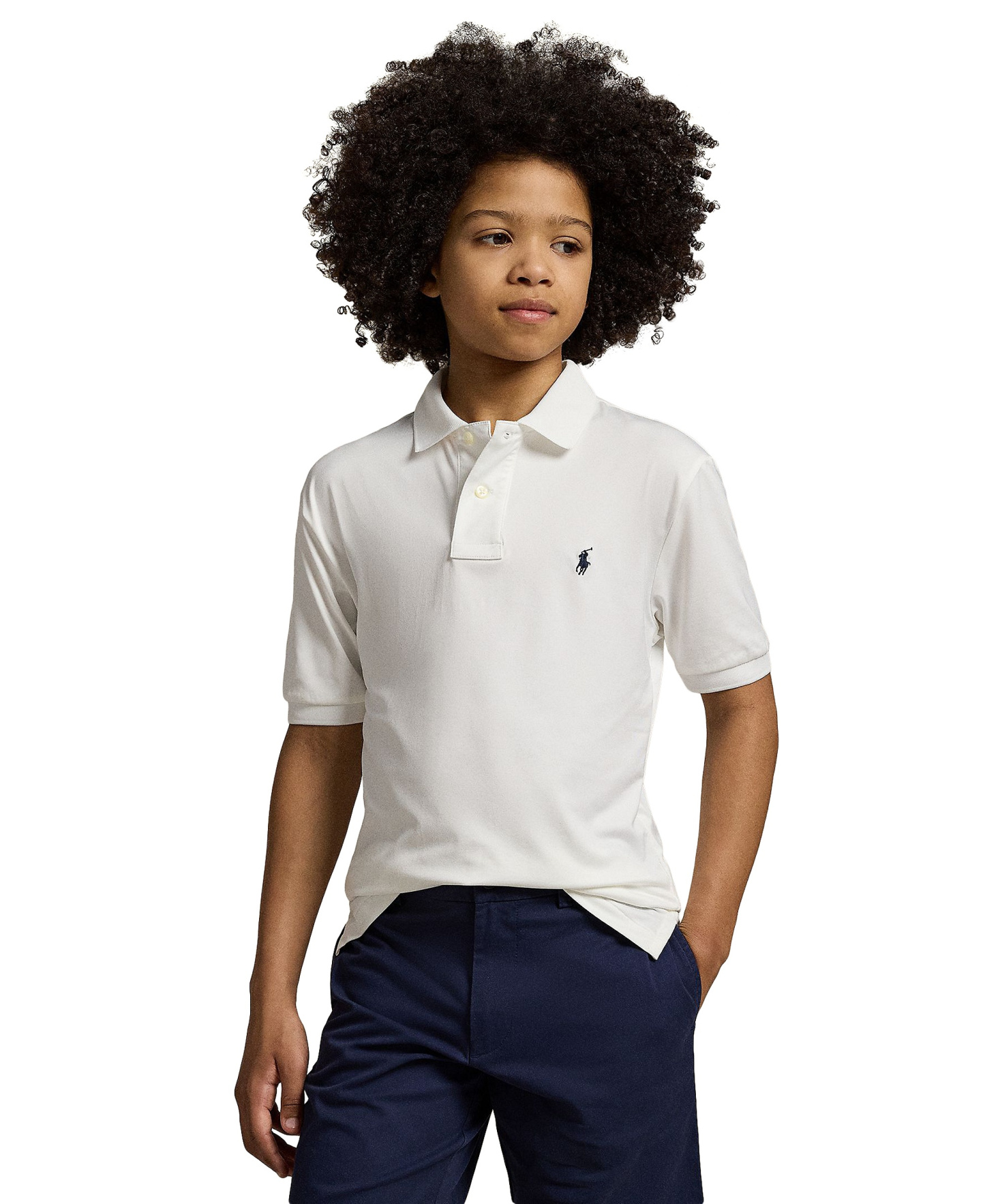 Polo Ralph Lauren Boys' 8-20 Performance Jersey Polo Shirt - White