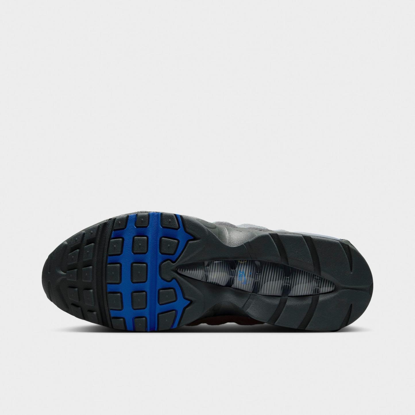 Men's Nithtke Air Max 95 Big Bubble Scorpion Casual Shoes - Part 1 - Smoke Grey/Anthracite/Black/Racer Blue - Bottom view