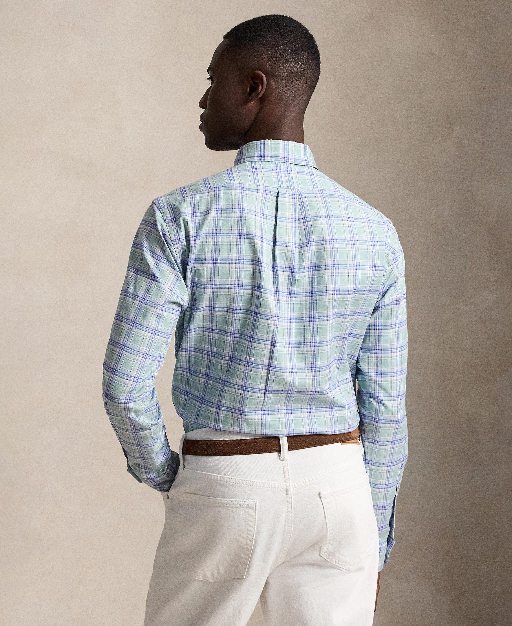 Polo Ralph Lauren Men's Classic-Fit Performance Oxford Shirt - Blue Green Multi