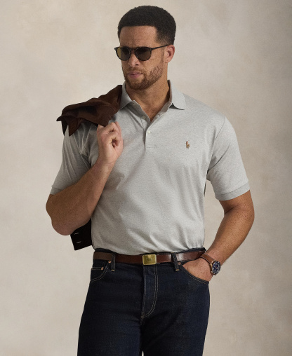 Polo Ralph Lauren Men's Big & Tall Solid Polo Shirt - Spring Heather
