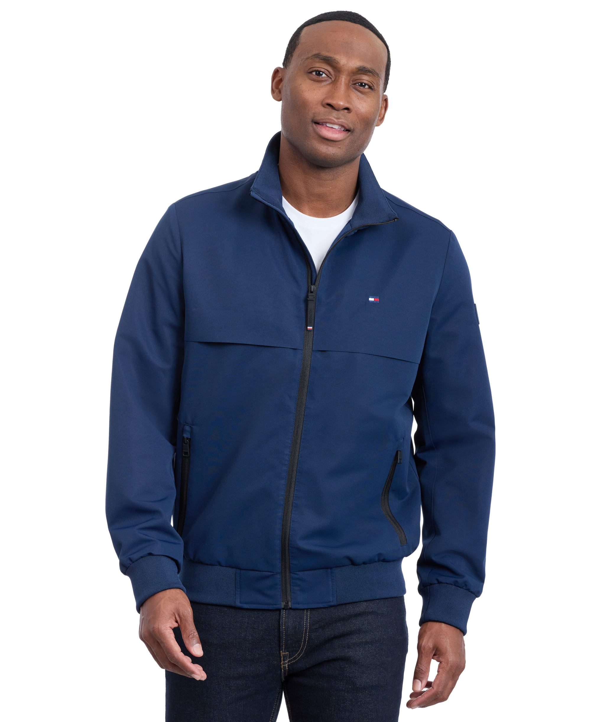 Tommy Hilfiger Men's Water Resistant Boating Regular-Fit Jacket - Navy