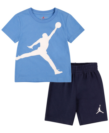 Jordan Boys' 2T-4T Jumbo Jumpman T-Shirt and Shorts, 2-Piece Set - Midnight Navy/Black