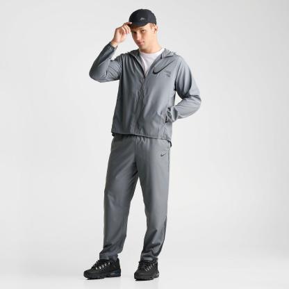 Men's Nike Dri-FIT Form Graphic Full-Zip Jacket - Smoke Grey/Black