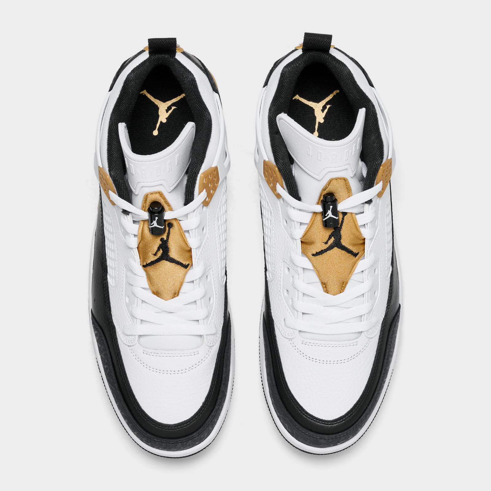 Men's Jordan Spizike Low Casual Shoes - White/Metallic Gold/Black - view 5