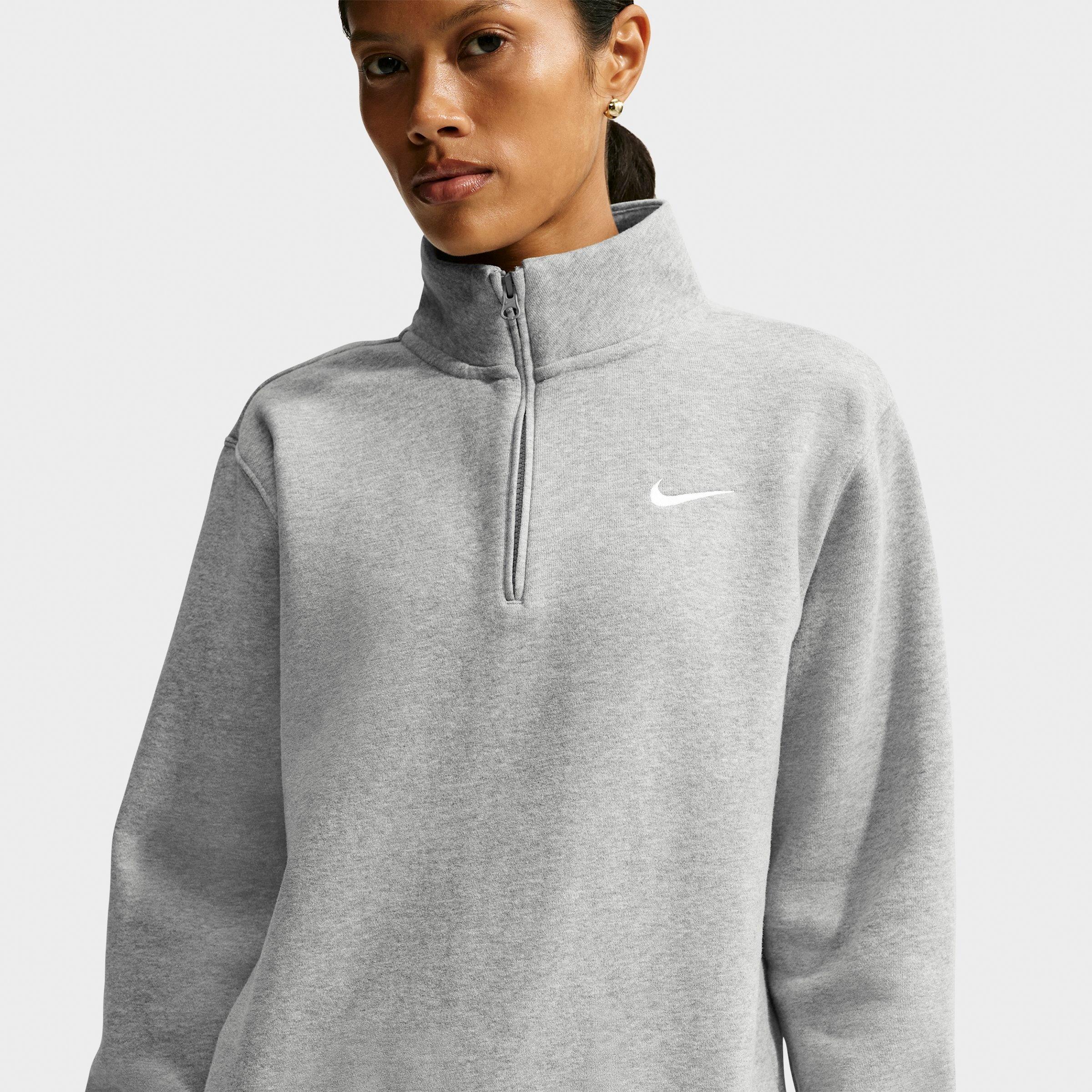 Women's Nithtke Studio Fleece Medium-Weight Quarter-Zip Jacket - Dark Grey Heather/Sail