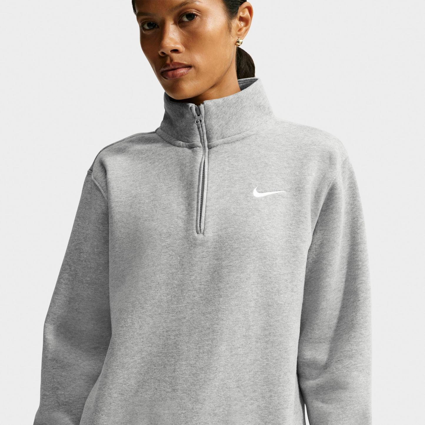 Women's Nithtke Studio Fleece Medium-Weight Quarter-Zip Jacket - Dark Grey Heather/Sail