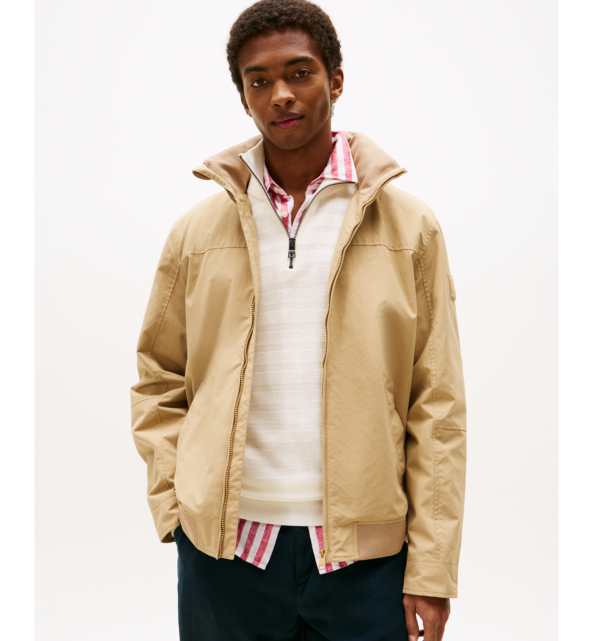 Tommy Hilfiger Men's Regatta Water Resistant Jacket - Desert