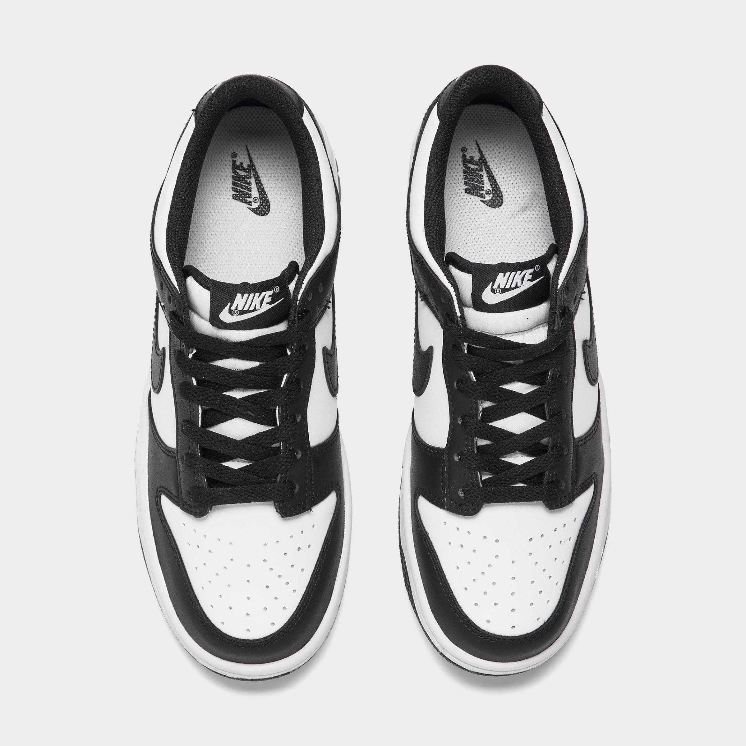 Big Kids' Nithtke Dunk Low Casual Shoes - Part 2 - White/Black/White - Top view