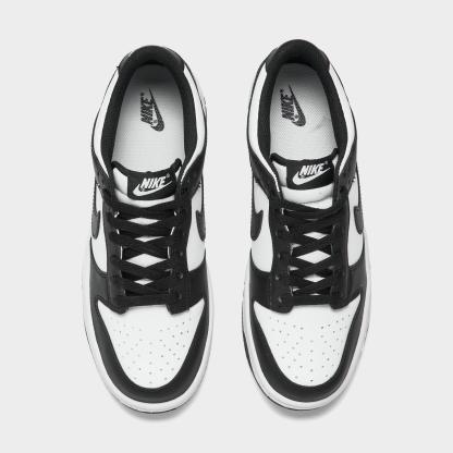 Big Kids' Nithtke Dunk Low Casual Shoes - Part 2 - White/Black/White - Top view