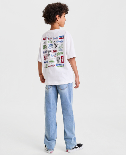 Levi's Boys 8-20 Heritage Logos Tee & 514™ Straight On The Move Jeans - Basil Sky