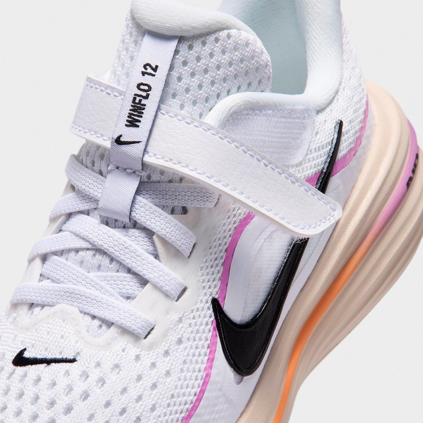 Little Kids' Nithtke Winflo 12 Road Running Shoes - White/Light Magenta/Chalk/Black - Detail shot