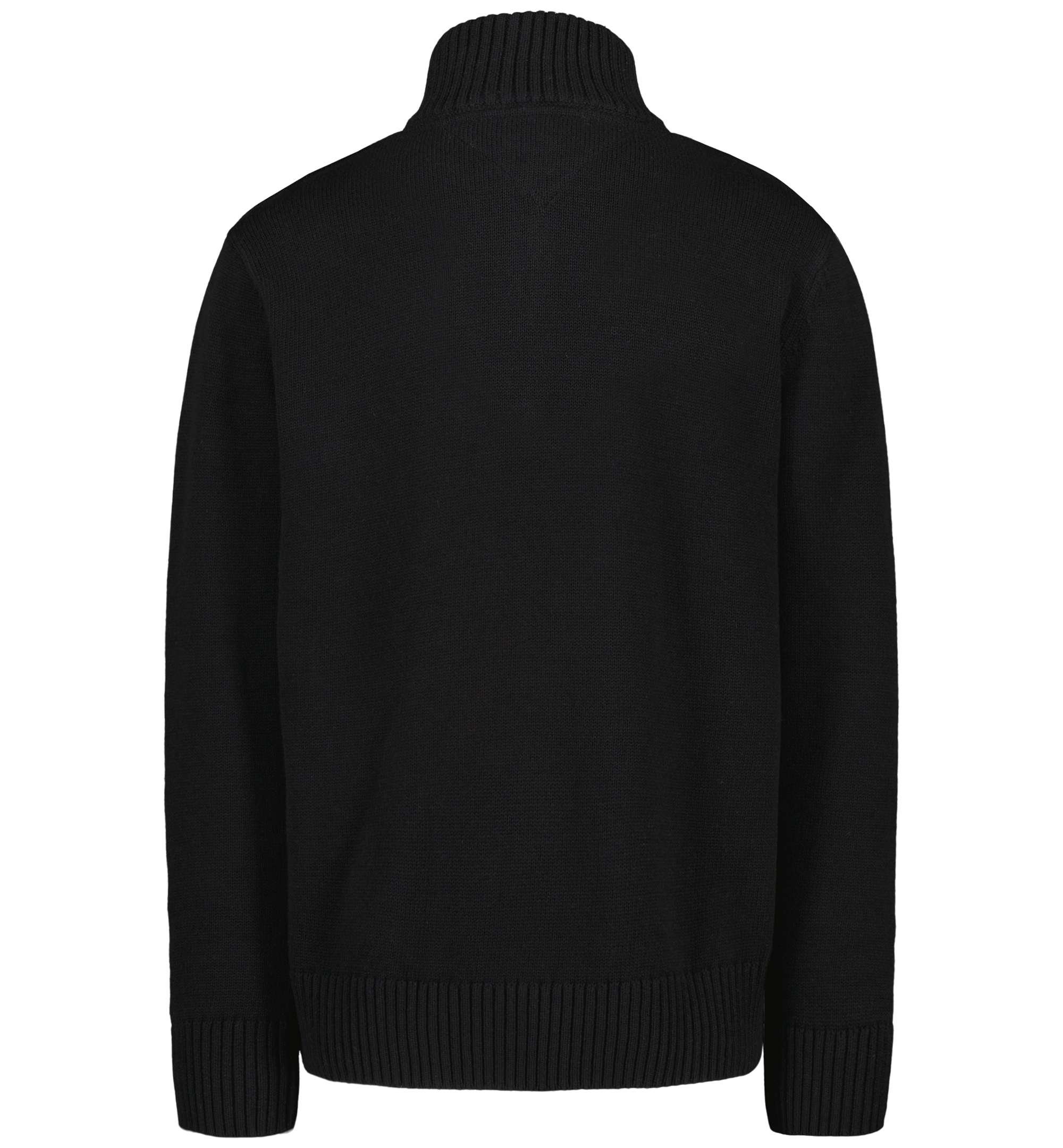 Tommy Hilfiger Boys' 8-20 Zipneck Cotton Quarter-Zip Sweater - Black