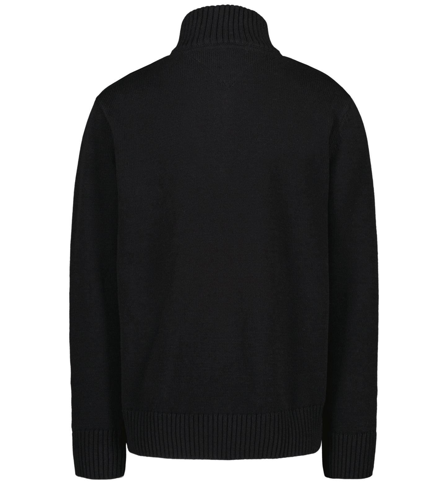 Tommy Hilfiger Boys' 8-20 Zipneck Cotton Quarter-Zip Sweater - Black