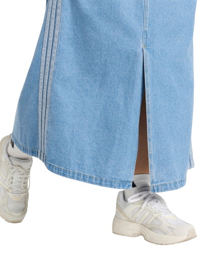 adidas Women's Stadium Washed Denim Loose-Fit Skirt - Crystal Sky