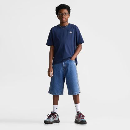 Big Kids' adidas Originals Denim Shorts - Antique Wash Denim - view 2