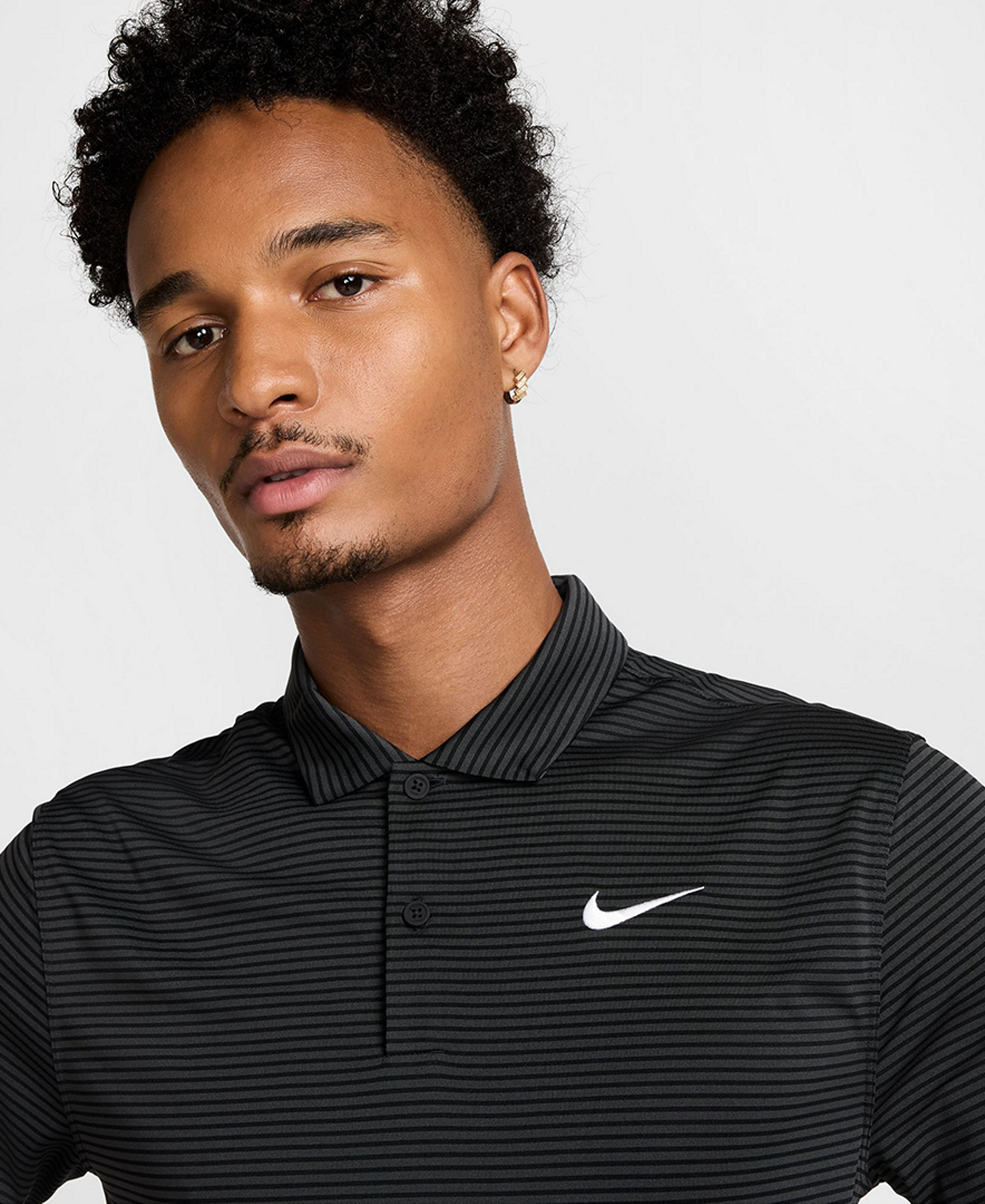 Nike Men's Relaxed Fit Core Dri-FIT Short Sleeve Golf Polo Shirt - Anthracite/Black/White
