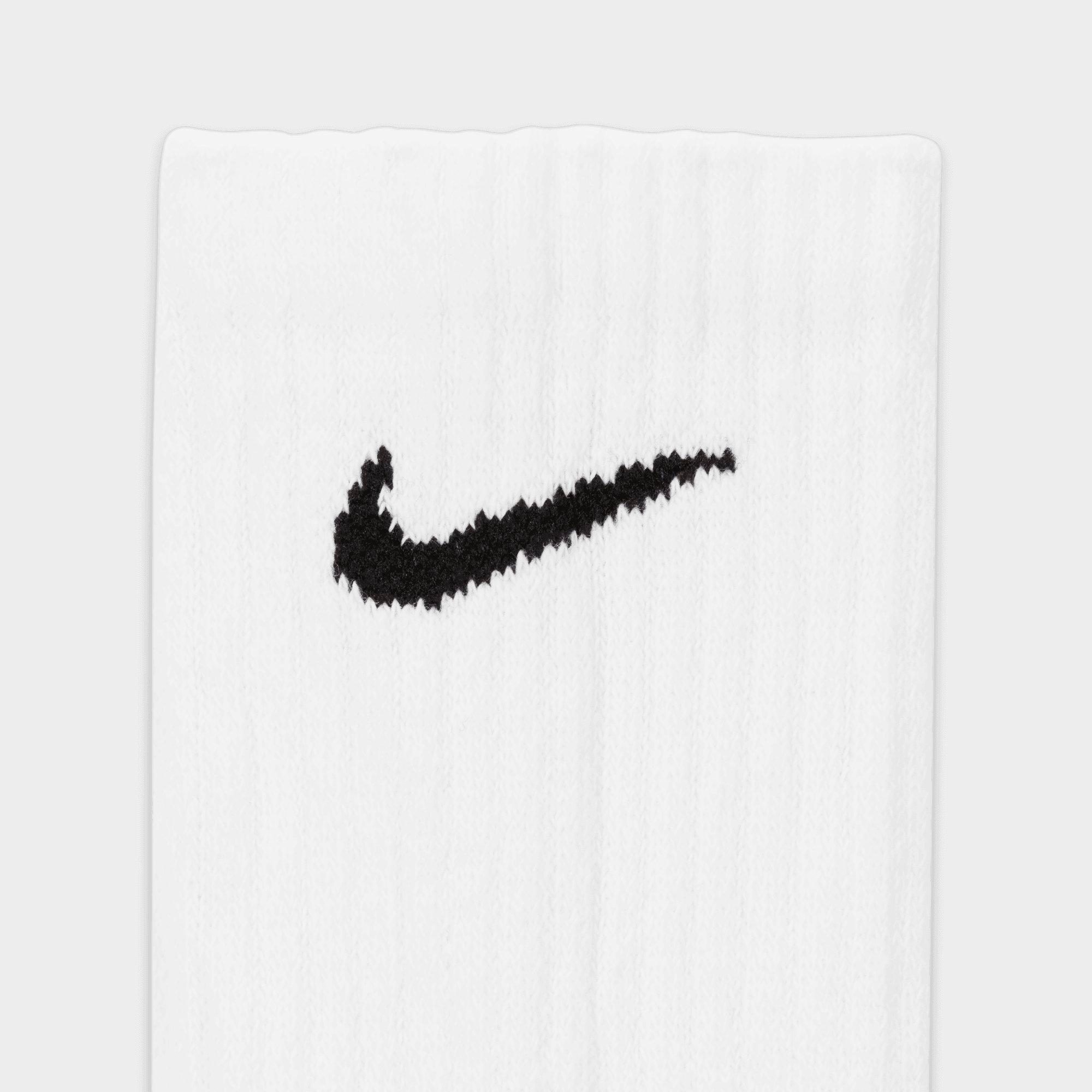Nithtke Everyday Cushioned Training Crew Socks (6-Pack) - White/Black