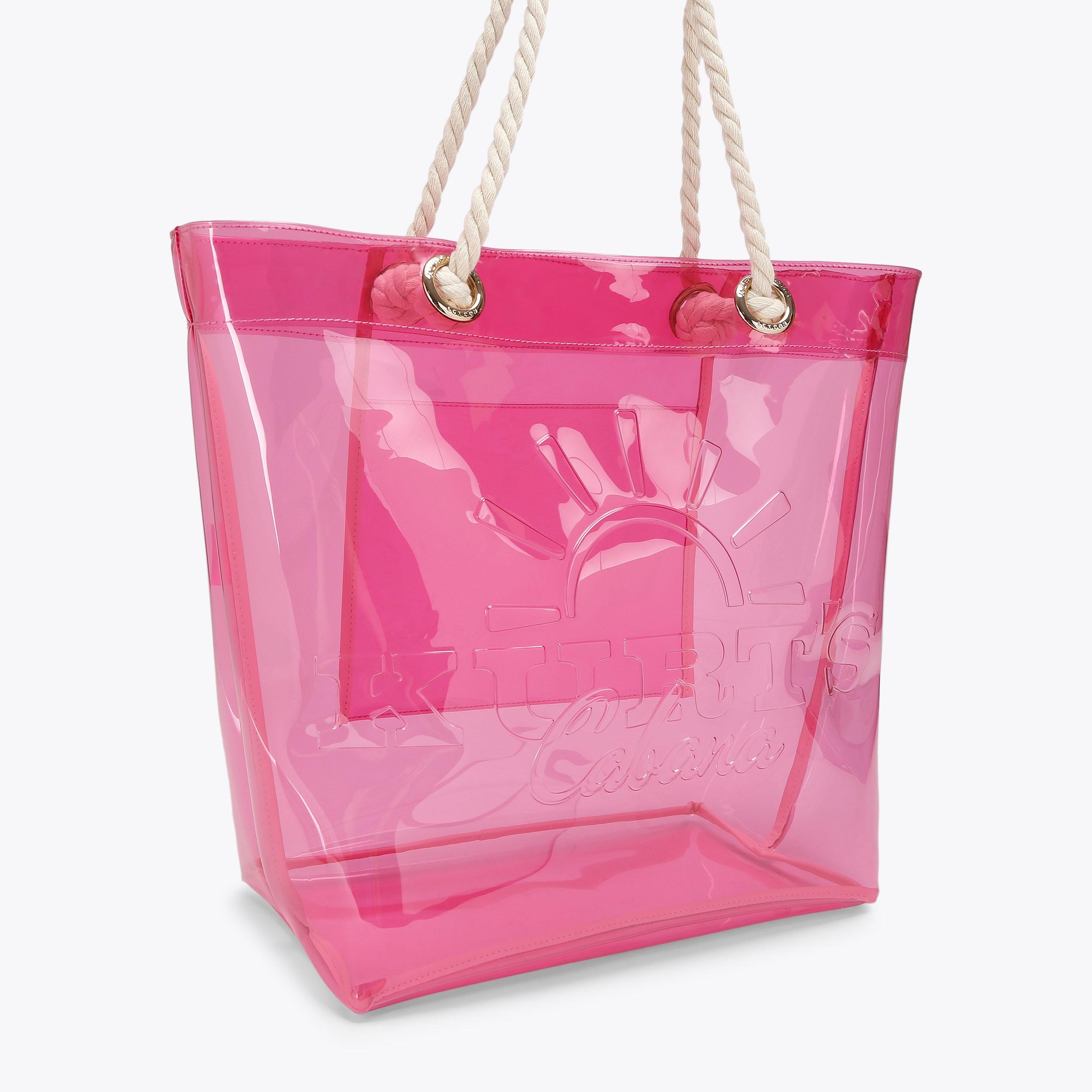 Kurt Geiger London Kurt's Cabana Vinyl Tote Bag - Pink - view 3