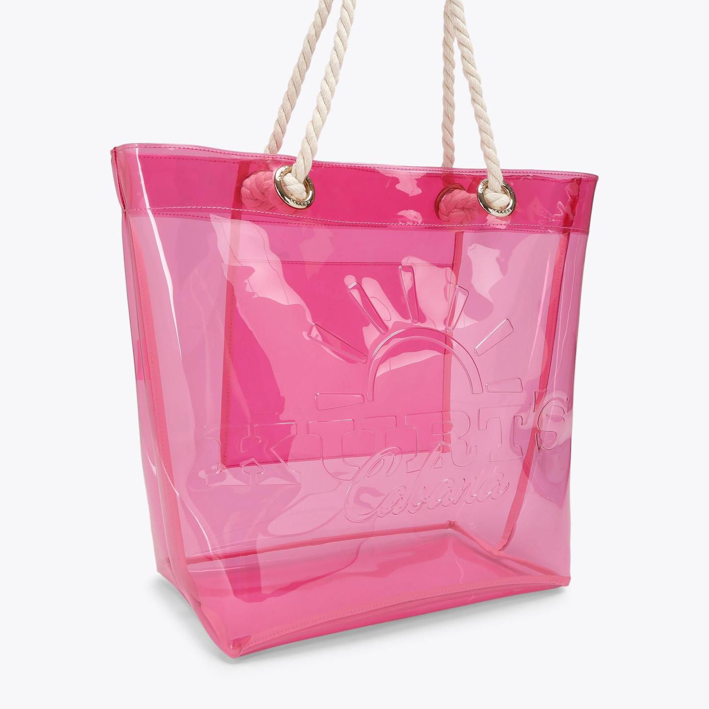 Kurt Geiger London Kurt's Cabana Vinyl Tote Bag - Pink - view 3