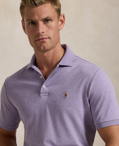 Polo Ralph Lauren Men's Classic-Fit Soft Cotton Polo Shirt - Purple Heather