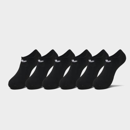 adidas Originals Trefoil 2.0 No-Show Socks (6-Pack) - Black/White