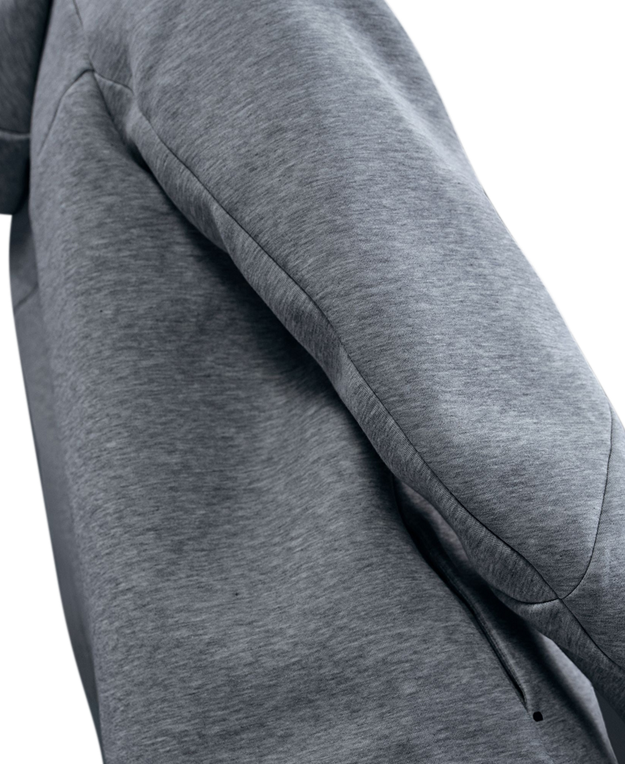 Nike Men's Tech Fleece Full-Zip Hoodie - Dark Gray Heather/Black