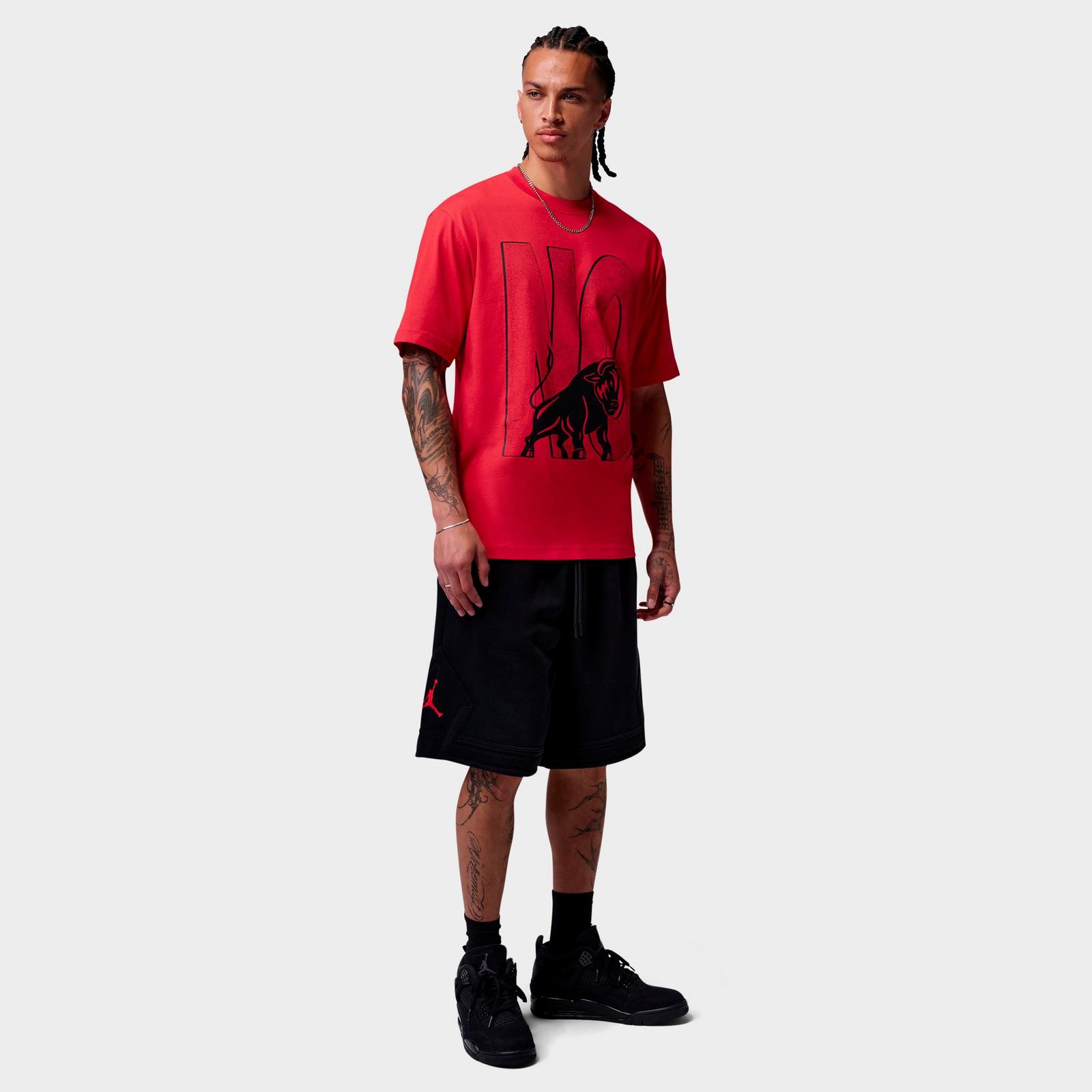 Men's Jordan Brooklyn Toro Graphic T-Shirt - Fire Red - view 2