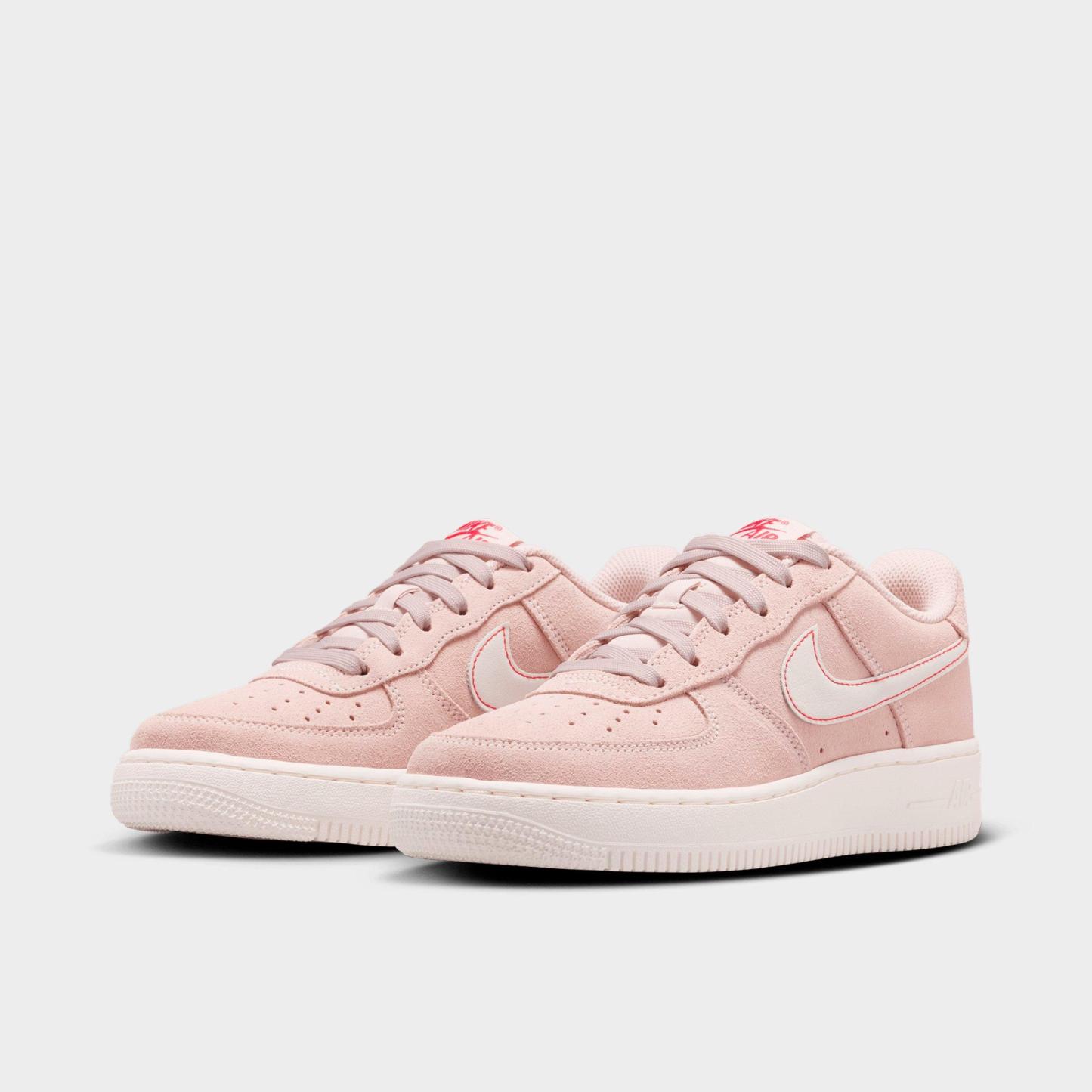 Big Kids' Nithtke Air Force 1 LV8 1 Casual Shoes - Silt Red/University Red/Sail - Both shoes facing left