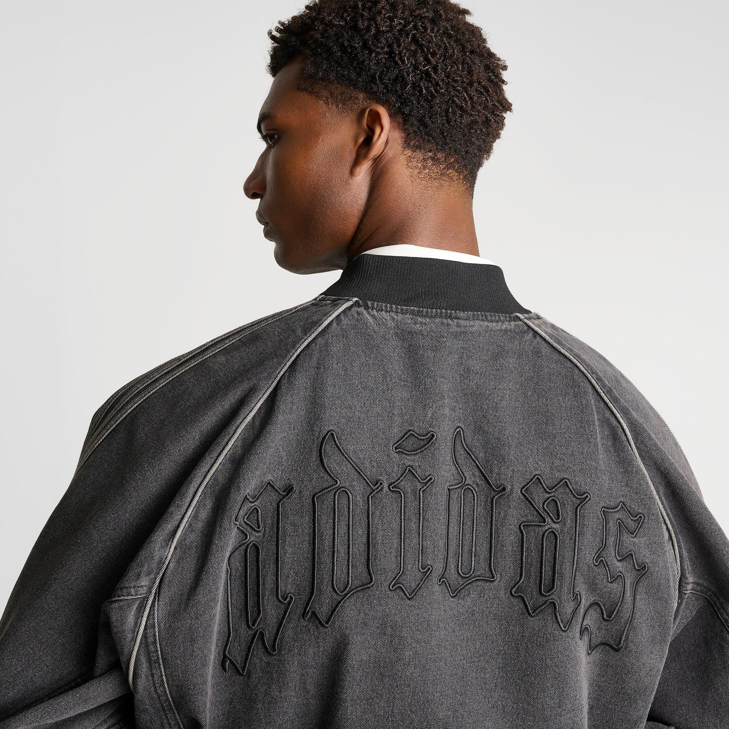 Men's adidas Originals SST Denim Full-Zip Track Top - True Black Denim