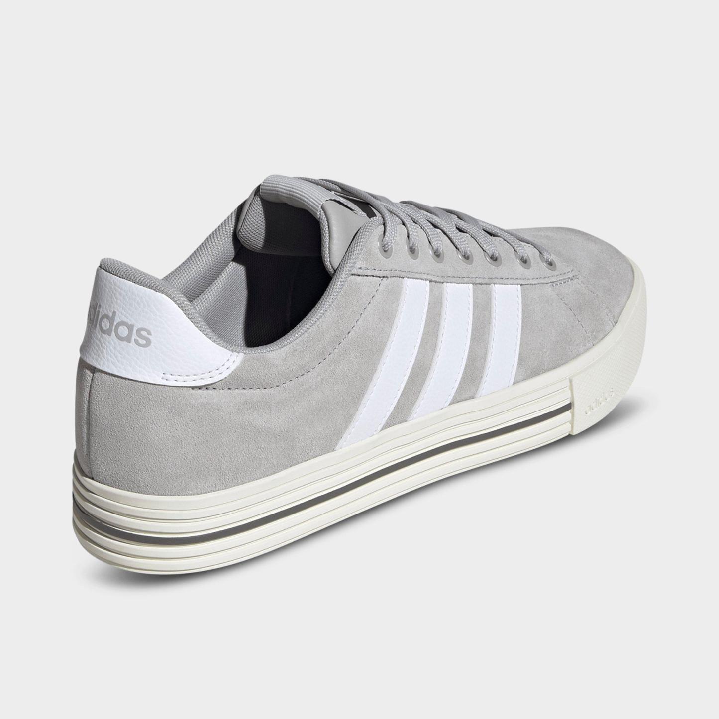 Men's adidas Daily 4.0 Casual Shoes (Big Kids' Sizes Available) - Part 2 - Grey/Cloud White/Off White - Back view
