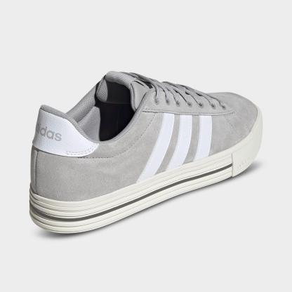 Men's adidas Daily 4.0 Casual Shoes (Big Kids' Sizes Available) - Part 2 - Grey/Cloud White/Off White - Back view