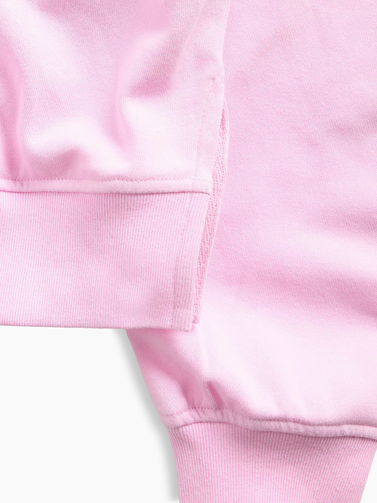 VintageSoft Terry Oversized Wedge Side-Slit Sweatshirt - Light pink