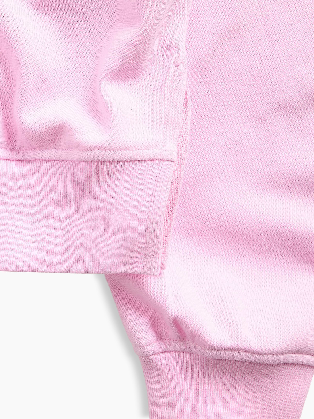 VintageSoft Terry Oversized Wedge Side-Slit Sweatshirt - Light pink