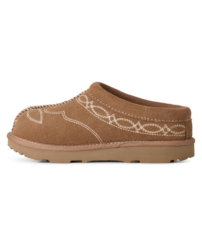 UGG® Kids Tasman II Western Clog Round Toe Slippers - Chestnut