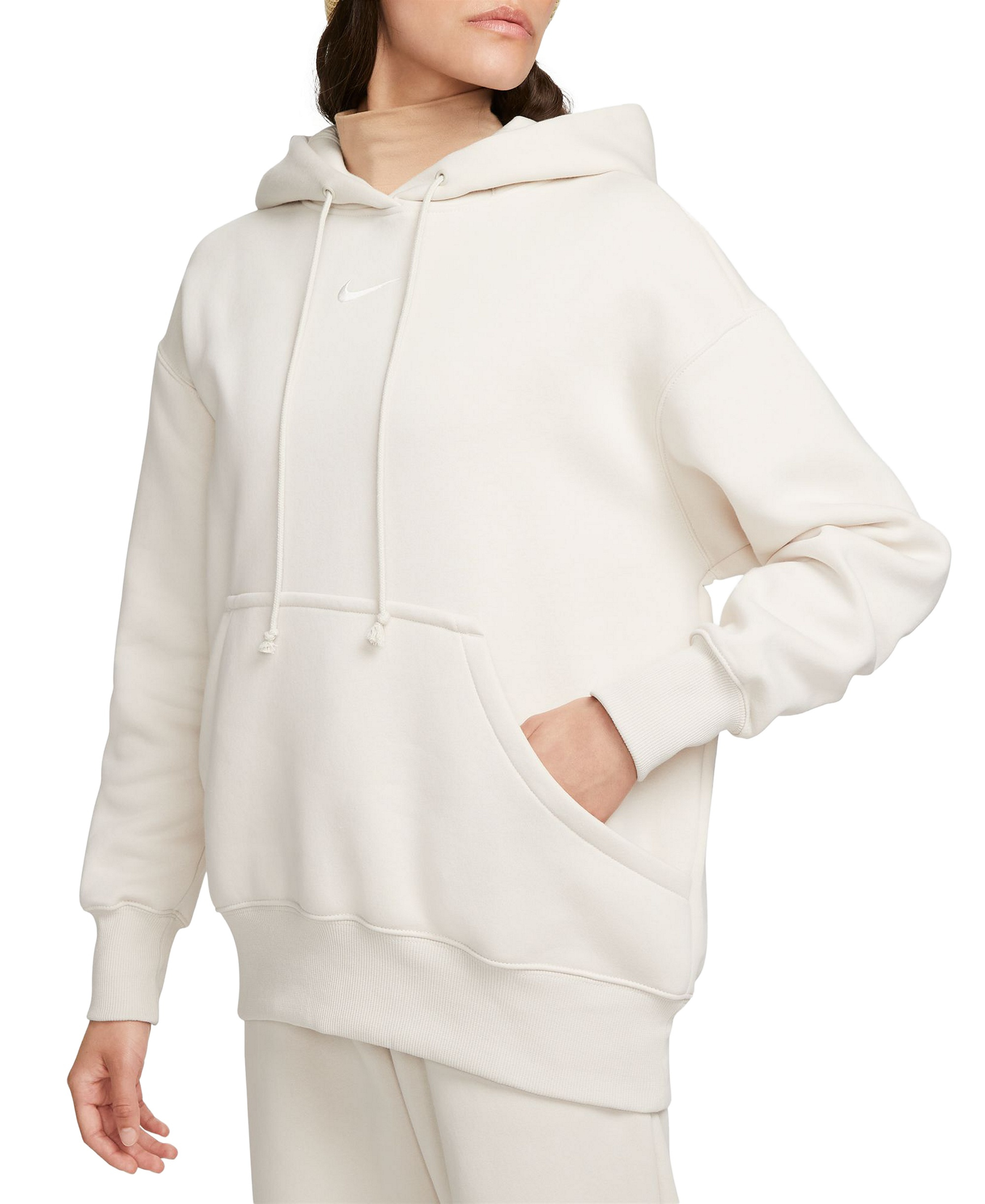 Nike Women's Sportswear Phoenix Fleece Oversized Pullover Hoodie - Orewood Brown/sail