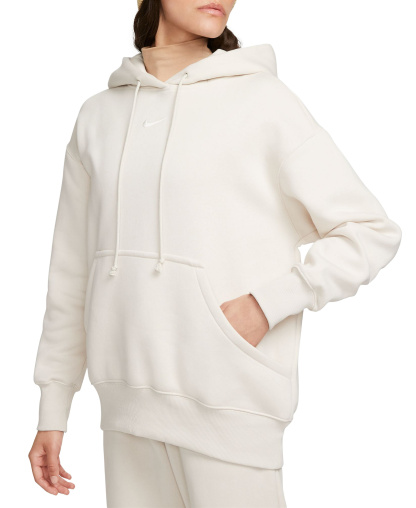Nike Women's Sportswear Phoenix Fleece Oversized Pullover Hoodie - Orewood Brown/sail