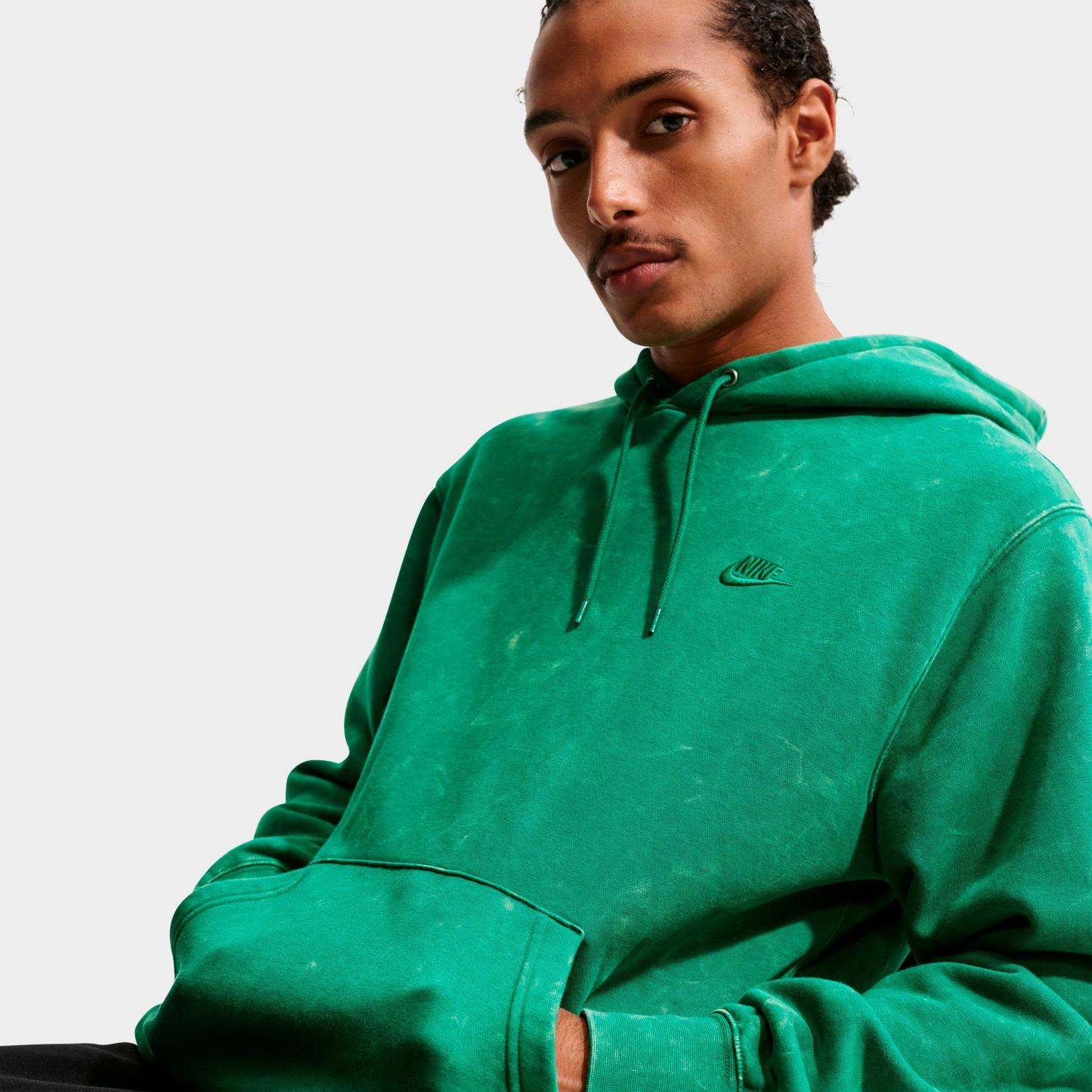 Men's Nithtke Sportswear Club Washed Fleece Hoodie - Malachite
