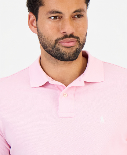 Polo Ralph Lauren Men's The Iconic Classic-Fit Mesh Polo Shirt - Pink