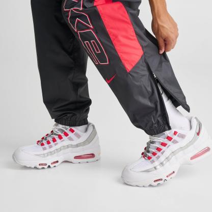 Men's Nithtke Sportswear Windrunner Lined Track Pants - Black/University Red/Cement Grey