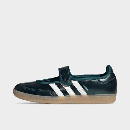 Women's adidas Originals Samba Jane Casual Shoes - Part 1 - Rich Green/Off White/Gum - Left shoe facing left. Outside of the shoe.