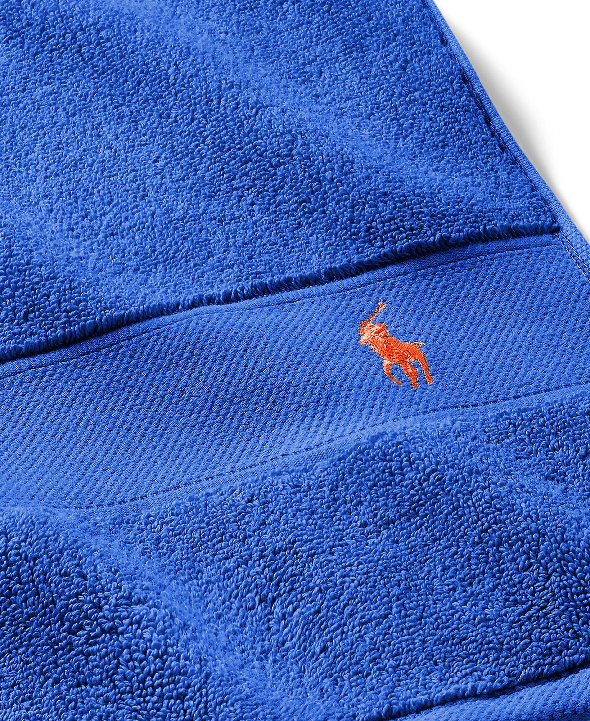 Polo Ralph Lauren Polo Player Cotton Bath Towel, 58" x 30" - New Iris Blue