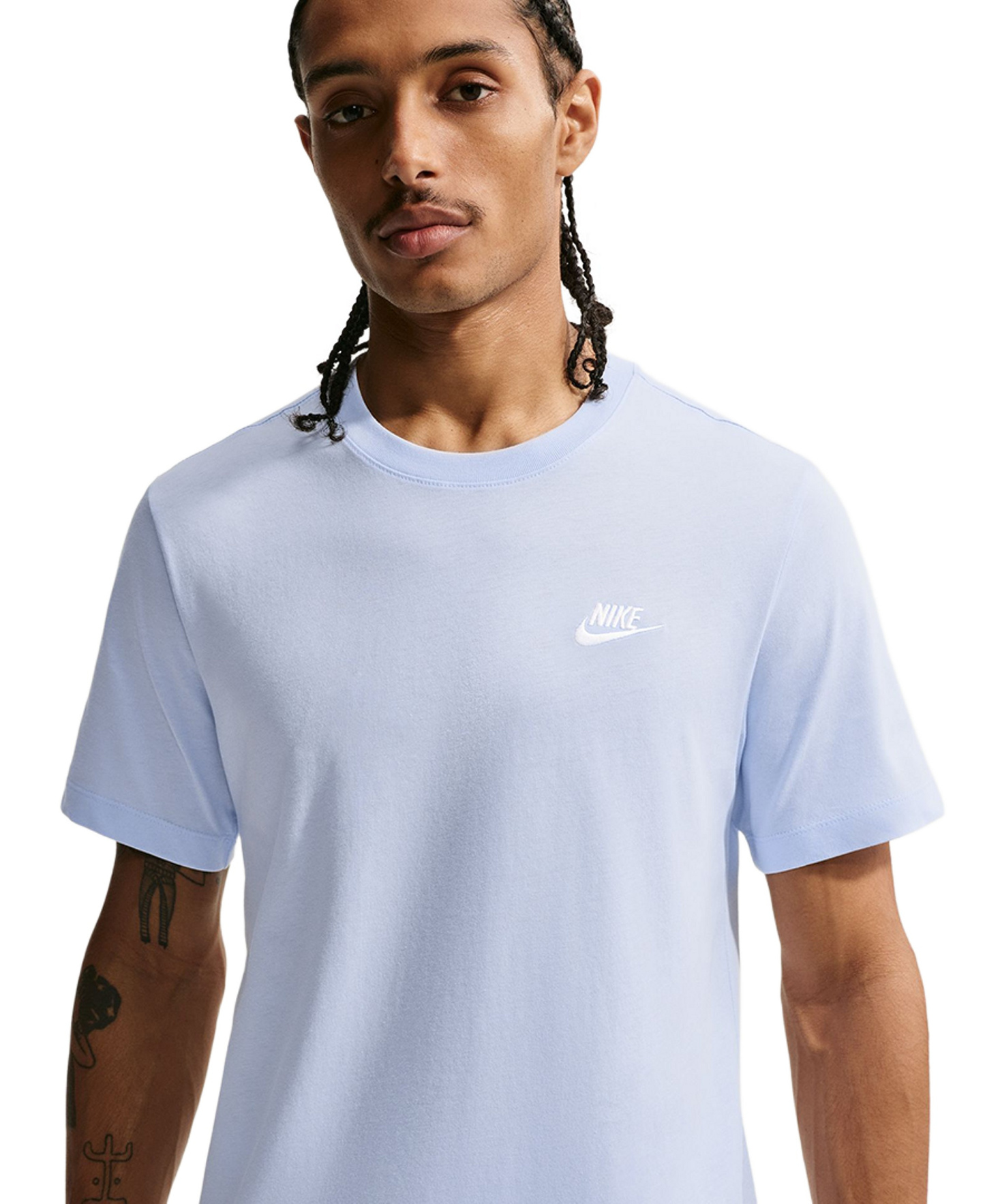 Nike Men's Sportswear Club Crewneck T-Shirt - Hydrogen Blue