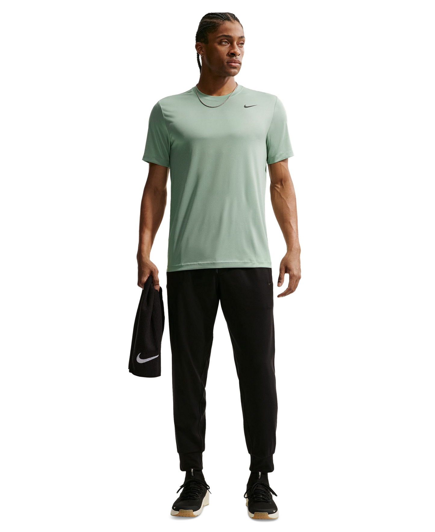 Nike Men's Dri-FIT Legend Fitness Logo T-Shirt - Steam