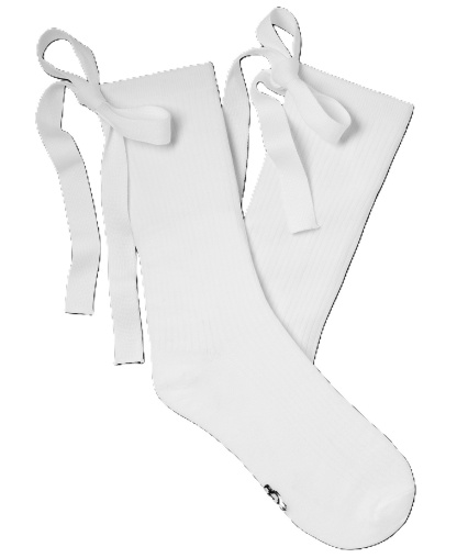 UGG Women's Serenella Novelty Bow Ribbed Crew Socks - White