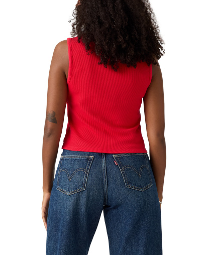 Levi's Women's Rory Sleeveless Button-Up Top - True Red