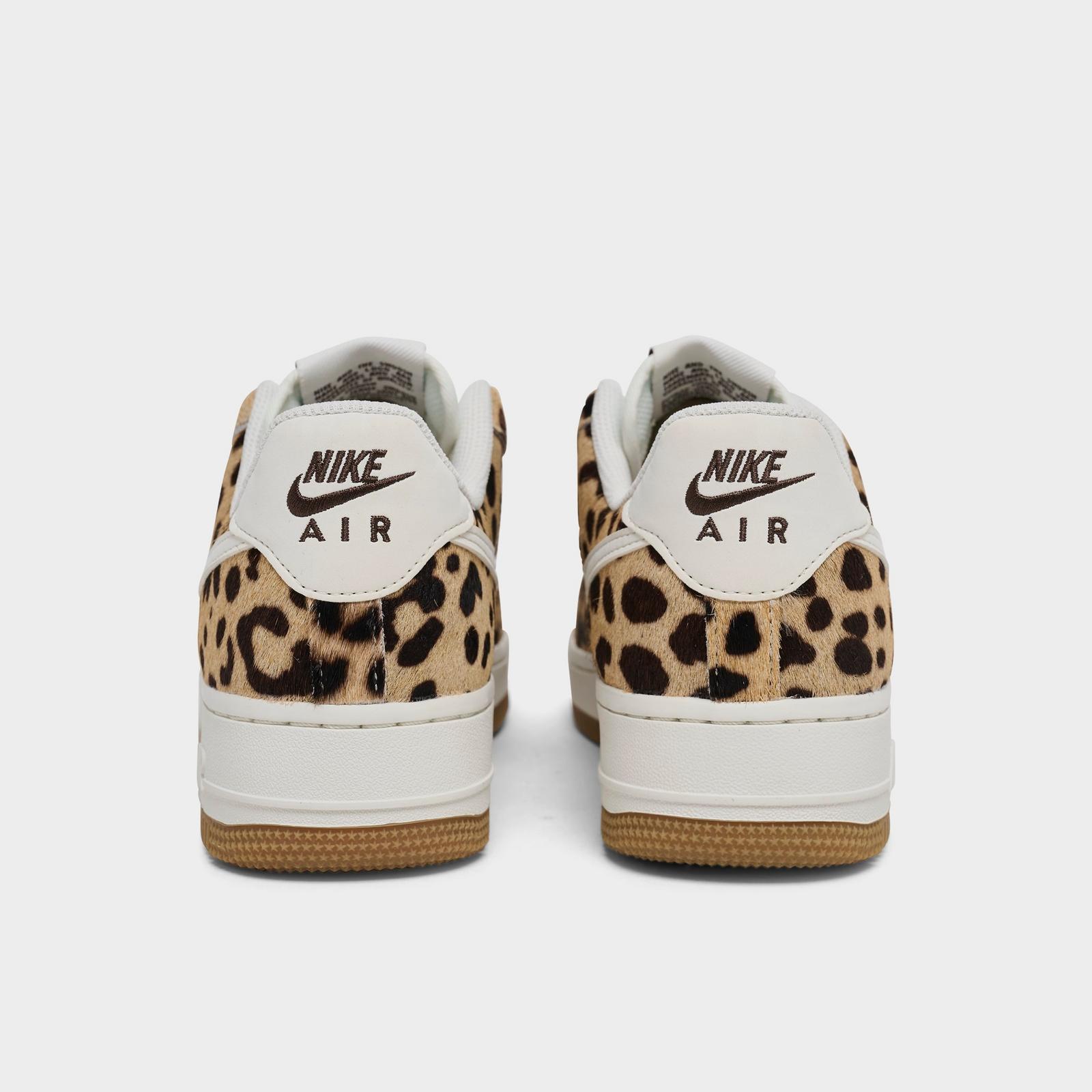 Women's Nike Air Force 1 '07 Cheetah Print Casual Shoes - Baroque Brown/Sail/Sesame