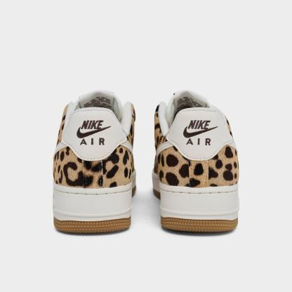 Women's Nike Air Force 1 '07 Cheetah Print Casual Shoes - Baroque Brown/Sail/Sesame