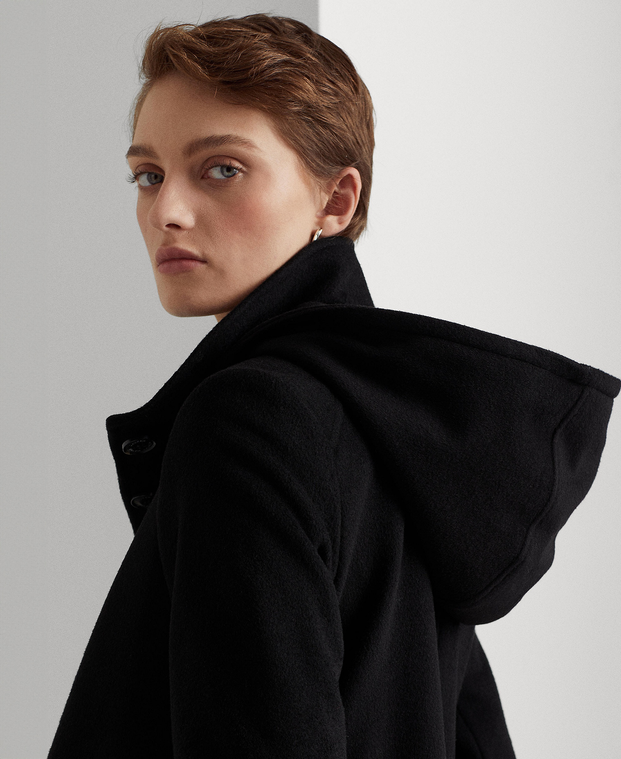 Lauren Ralph Lauren Women's Icon Hooded A-Line Coat, Created for Macy's - Black