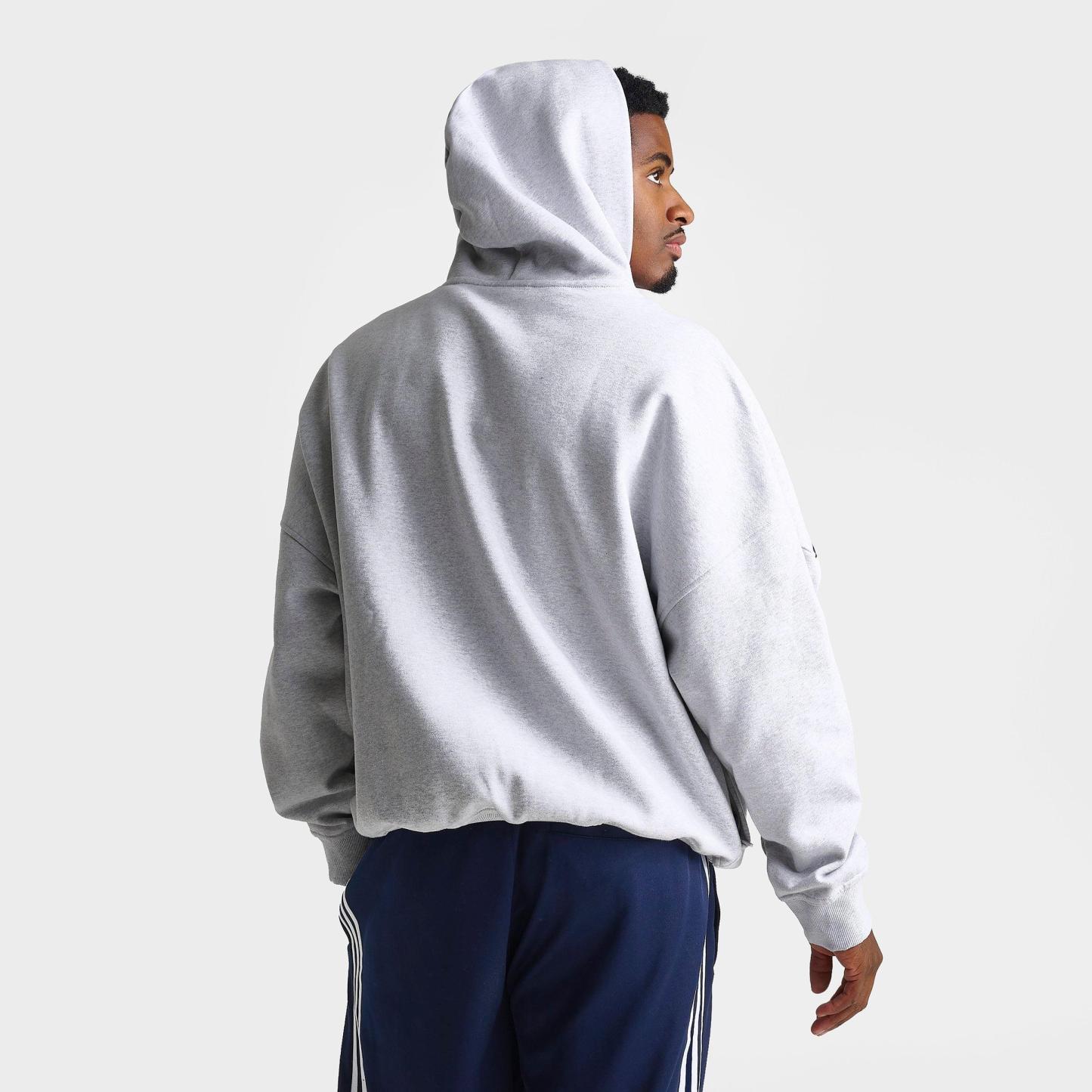 Men's adidas Originals adiSignature NY Fleece Pullover Hoodie - Light Grey Heather