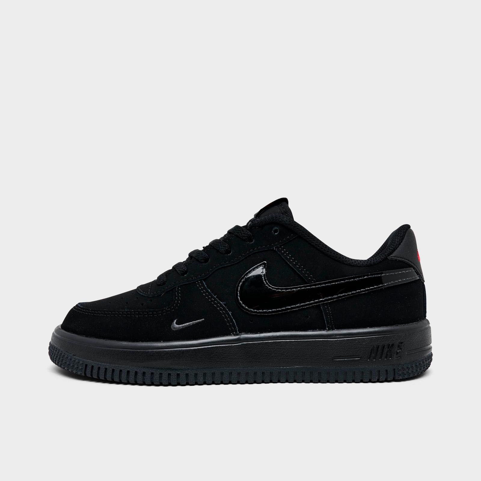 Little Kids' Nike Force 1 Casual Shoes - Black/Smoke Grey/Dark Smoke Grey